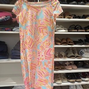Lily Pulitzer cotton dress in fish and shell print